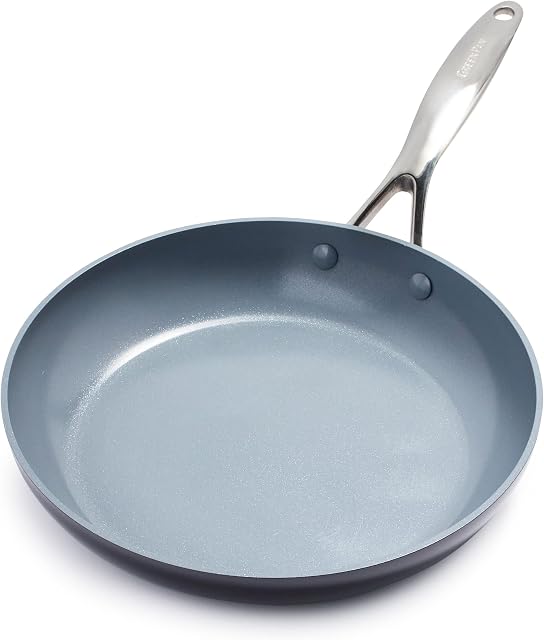 GreenPan Valencia Pro Hard Anodised Healthy Ceramic Non-Stick 30 cm Frying Pan, PFAS-Free, Induction, Dishwasher Safe, Oven Safe, Grey