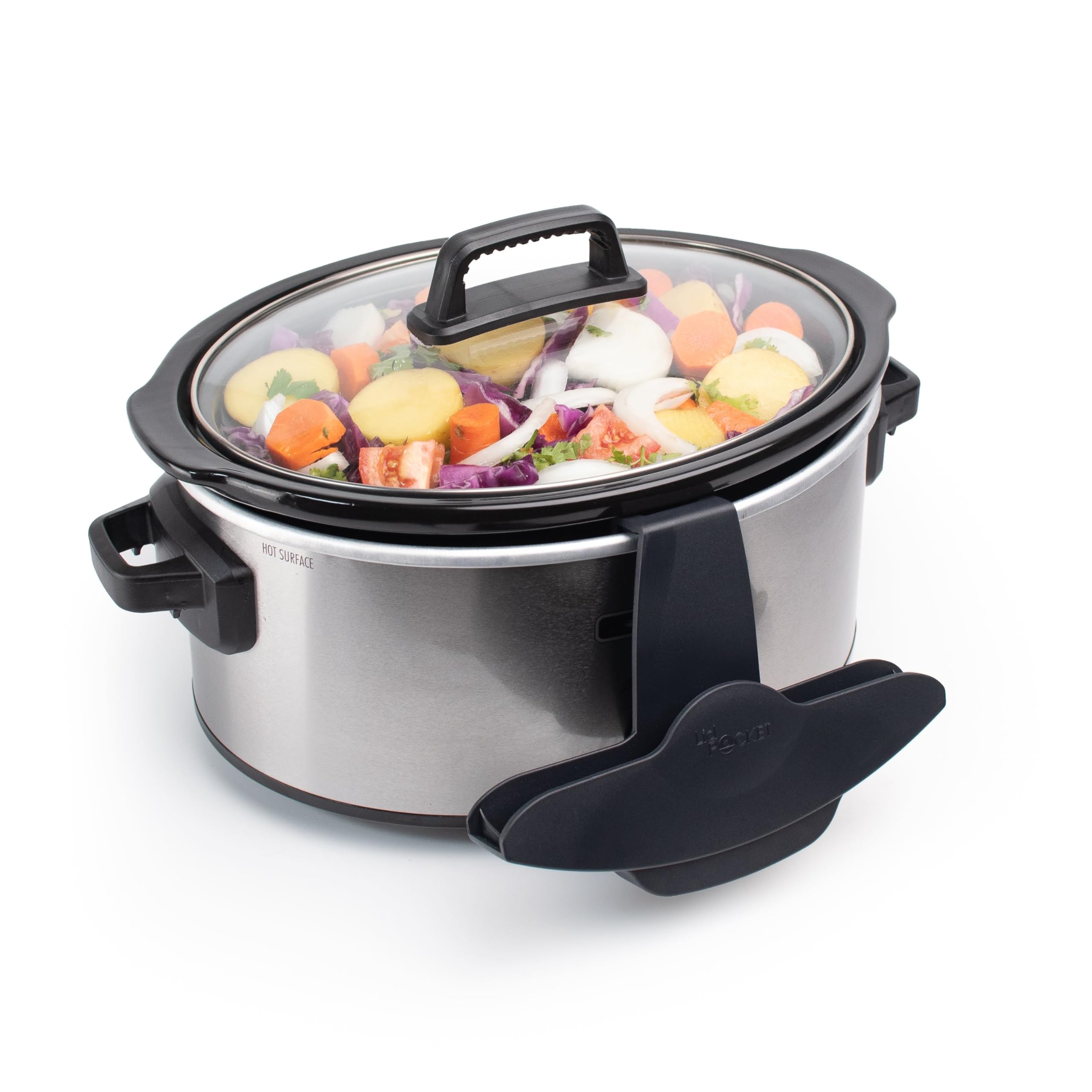 Slow Cooker Lid Holder | Fits Most Slow Cookers | Keeps Countertops Clean | Crock Pot Kitchen Pot Organizer | Works With Most Crocks-image-28