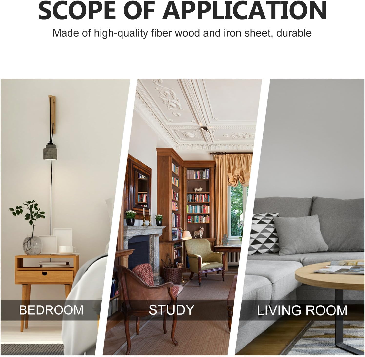 Wooden Storage Rack 5-Tier Wall-Mounted Corner Shelf Black Household Shelf Creative Home Storage Rack for Living Room Bedroom Decor