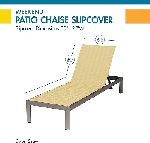 Miniatura 8 de Duck Covers Classic Accessories Weekend - Funda para tumbona de patio resistente al agua, 80 x 26 pulgadas, paja
