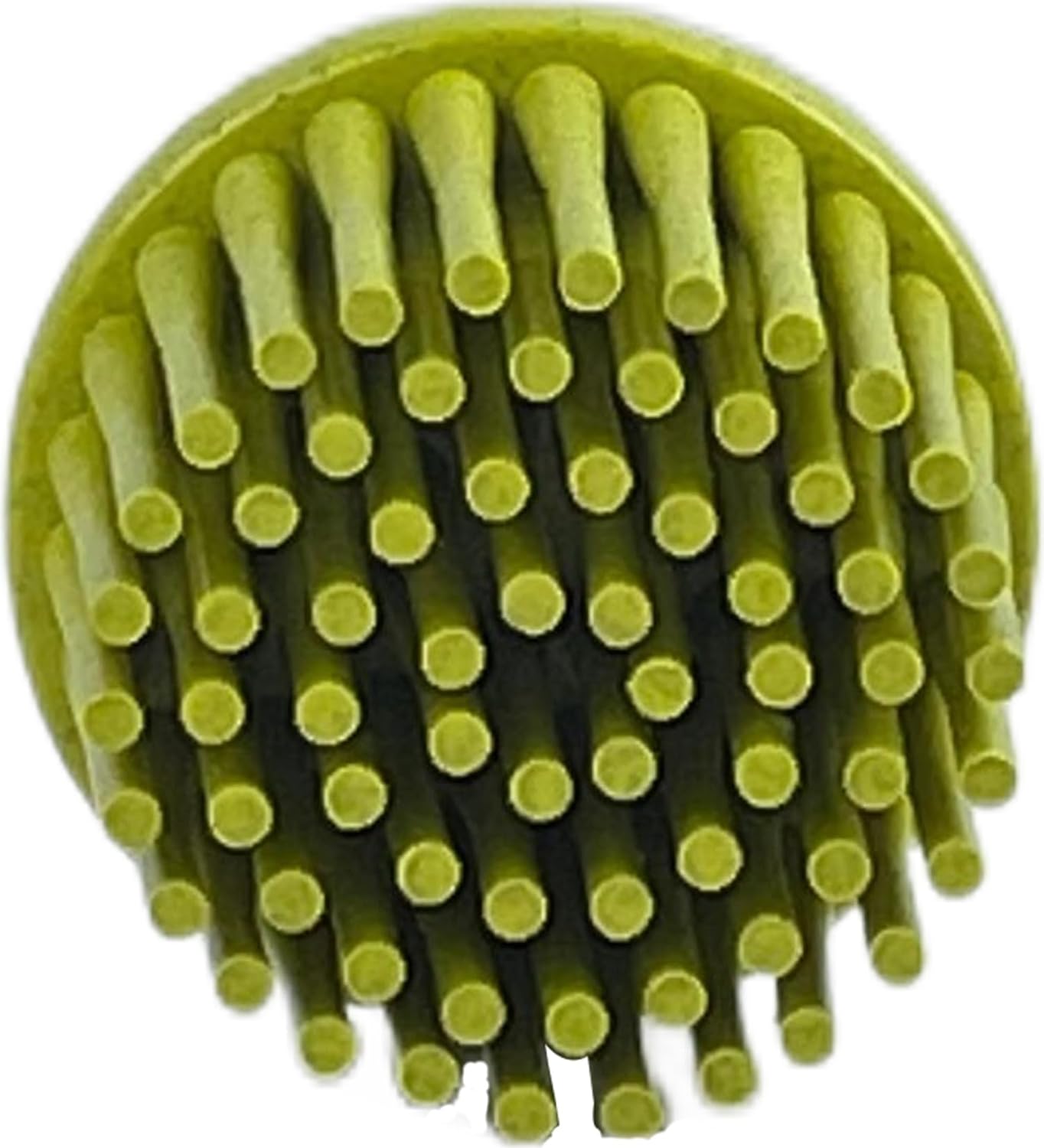 10pcs 1 Inch Bristle Disc 80 Grit with 1/4 Inch Shank Attachment Abrasive Coating Removal Brush Disc for Metal, Yellow