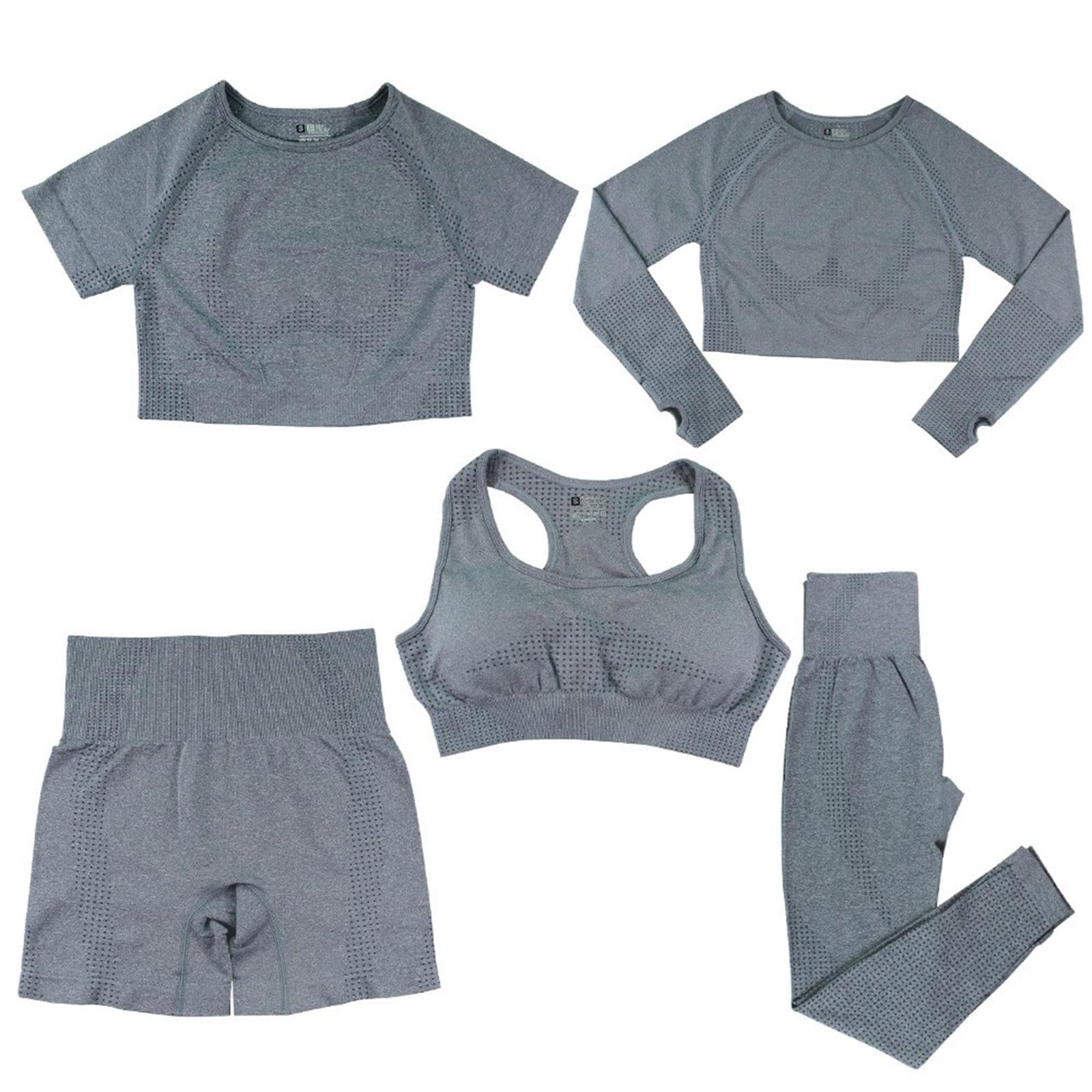 Abbigliamento aderente da donna, leggings a compressione, push up, legging a vita alta, drenaggio linfatico, palestra, scrunch, sport, yoga, sport, jogging, sport, set da 2 pezzi