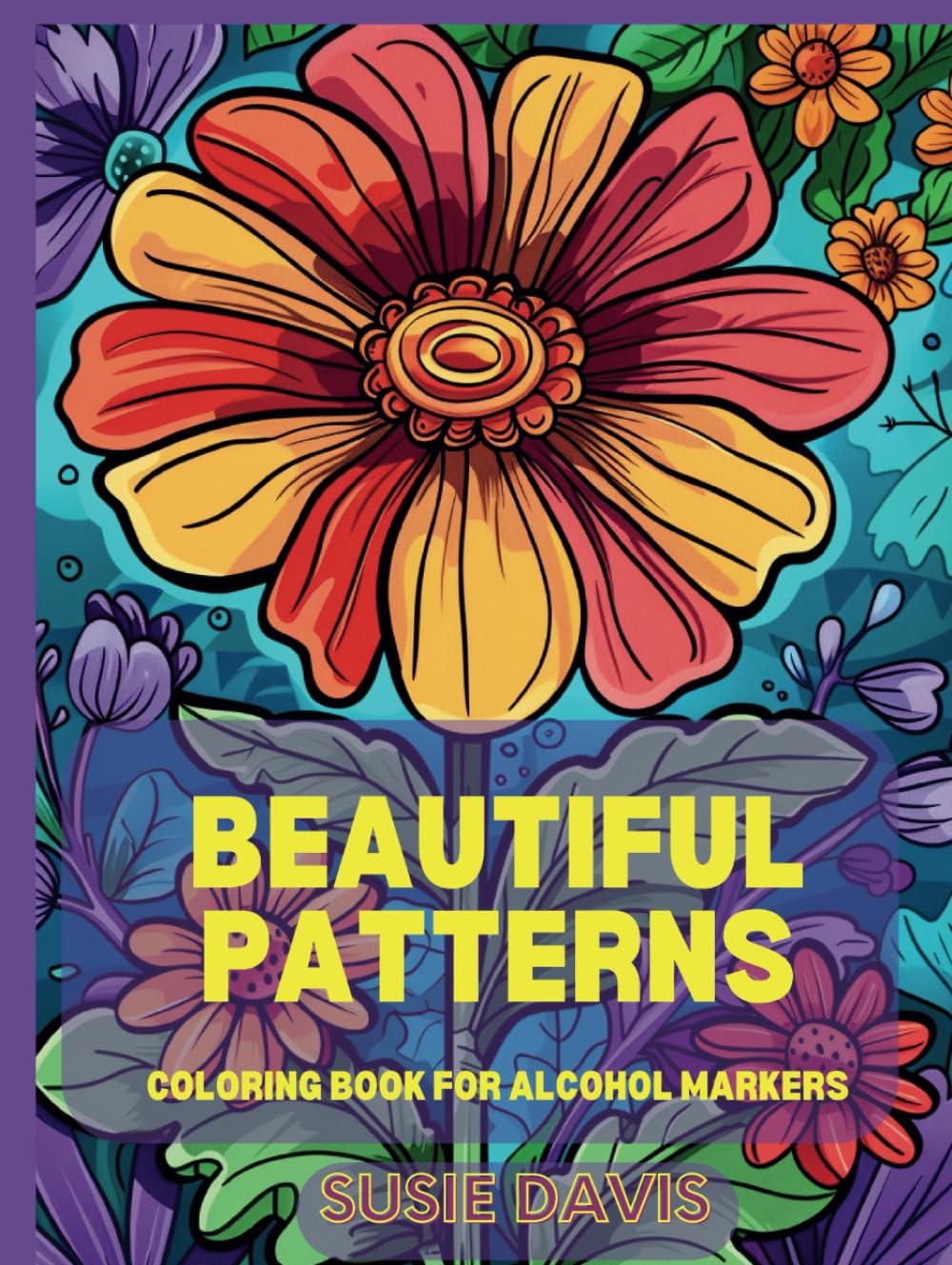 Livre coloriage feutres alcool pour calmer l'anxiété des ados et adultes