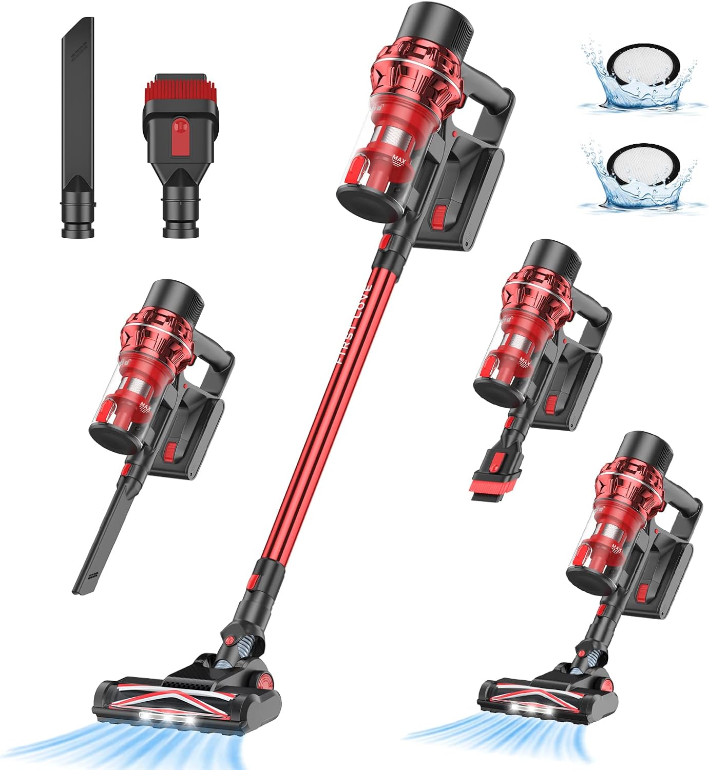 FirstLove Cordless Stick Vacuum Powerful Suction 25Kpa