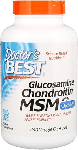 Vista 2 de Doctor's BEST, Paquete de 3 glucosamina condroitina MSM con OptiMSM, 240 cápsulas vegetales
