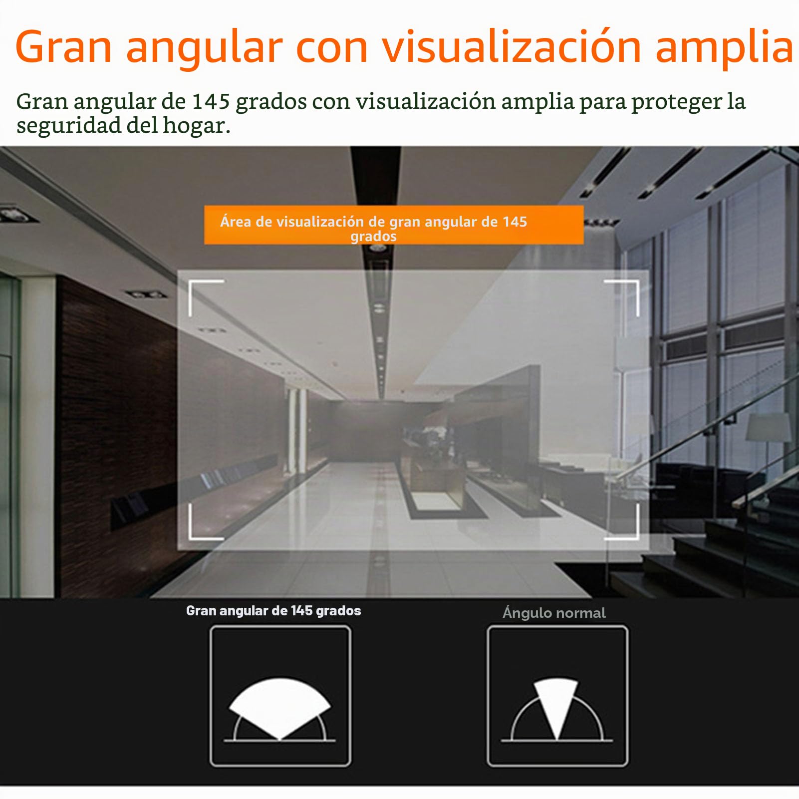 Timbre con Vídeo, Cámara de Mirilla, Cámara de Puerta con Visión Inteligente, Pantalla de 4,3 Pulgadas, Visión Nocturna, Timbre Visual Gran Angular, Visor de Puerta Digital, para