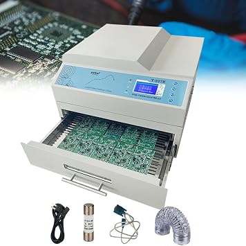 Reflow Oven T-937M,110V 3300W Automatic Infrared & Hot Air Reflow Oven,Micro-computer Control Reflow Soldering, Welding area13.77x15.74 in for BGA SMD SMT Soldering T937-M