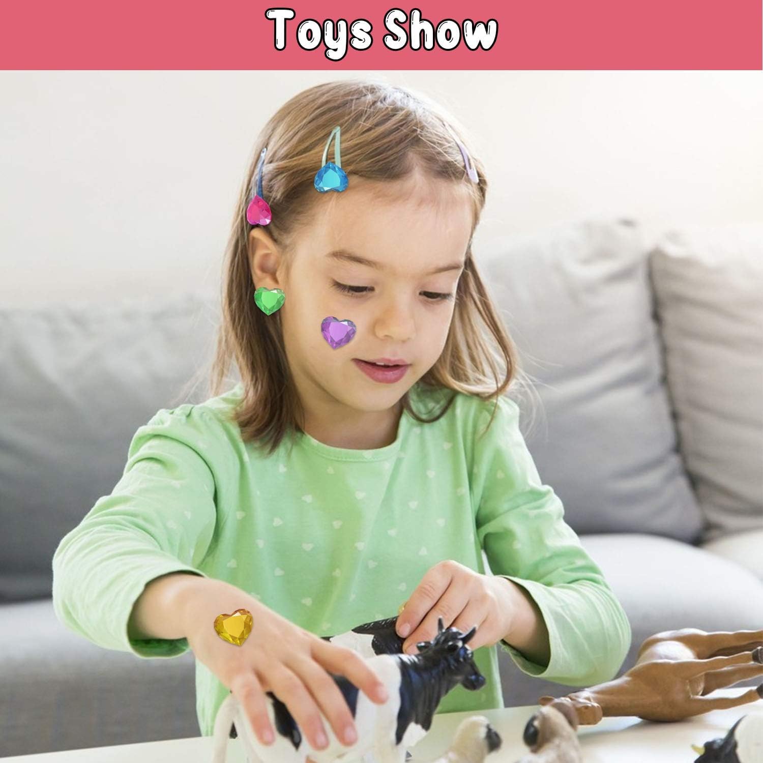 Leesgel 180pcs 3D Heart Rhinestone Stickers - Valentine's Day Crafts Kit with Self-Adhesive Gems for Kids Party Favors, DIY Cards & Home Decor (Sparkling Colorful Designs) - Image 3