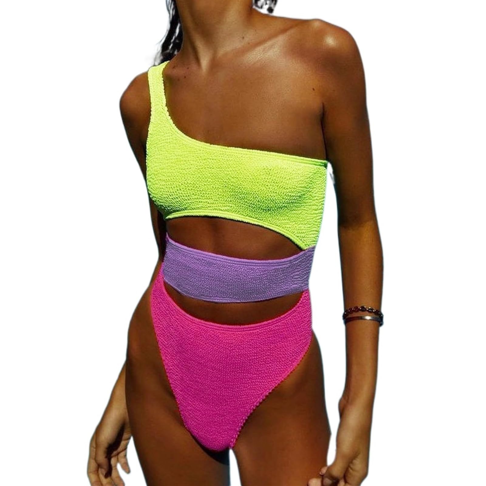 Costume Intero da Donna Costume da Bagno Monospalla Femminile Costumi da Bagno Sexy Costumi da Bagno Costumi da Bagno Costume da Bagno (Color : MJC316801, Size : S)