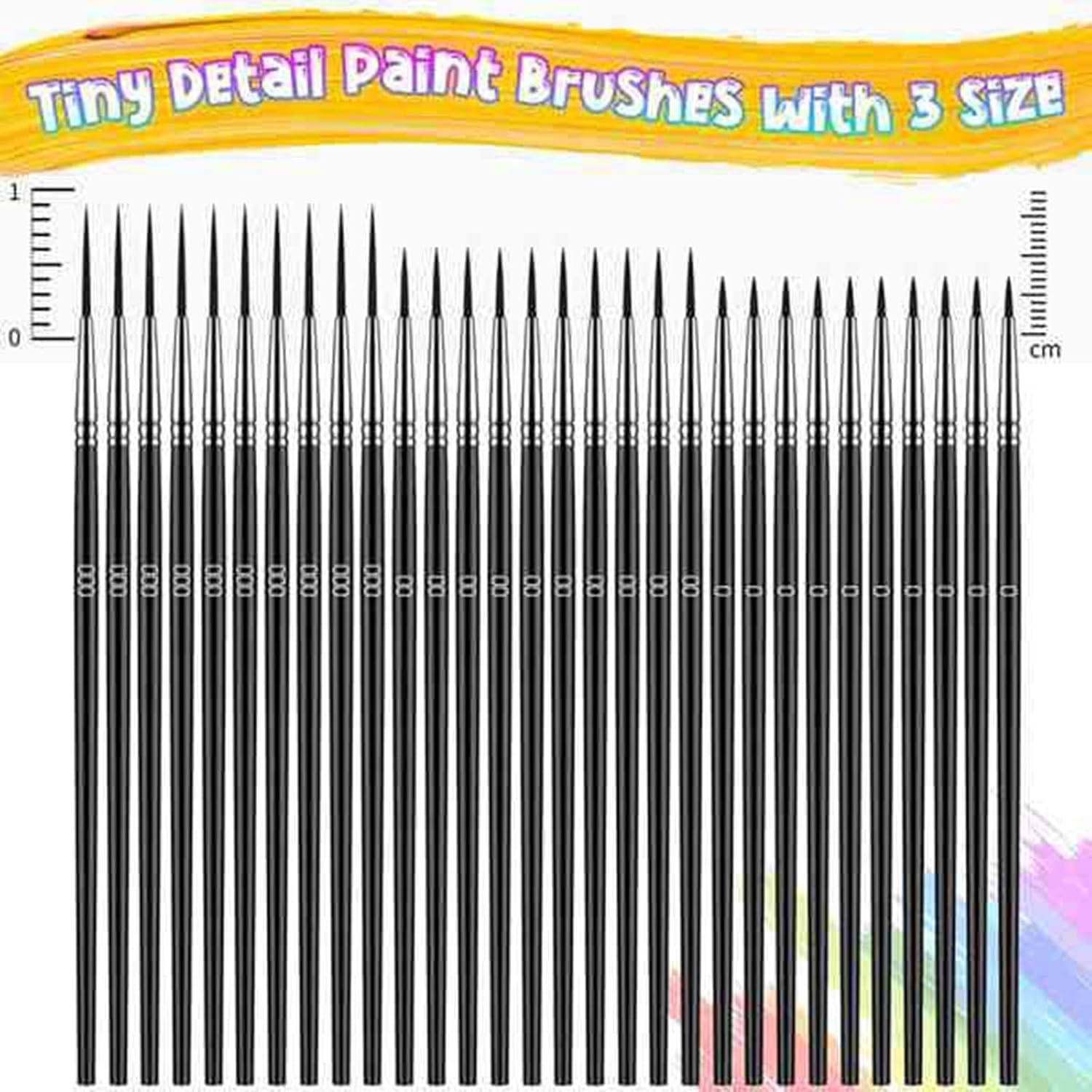 SNAPPSY 36Pcs Detail Paint Brushes Art Paintbrushes for Handicraft Pottery Modelling