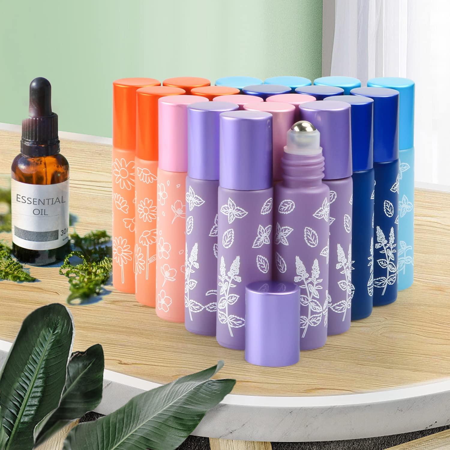 Amazon.com: Cositina 20 Pack Essential Oil Roller Bottles, 10ml