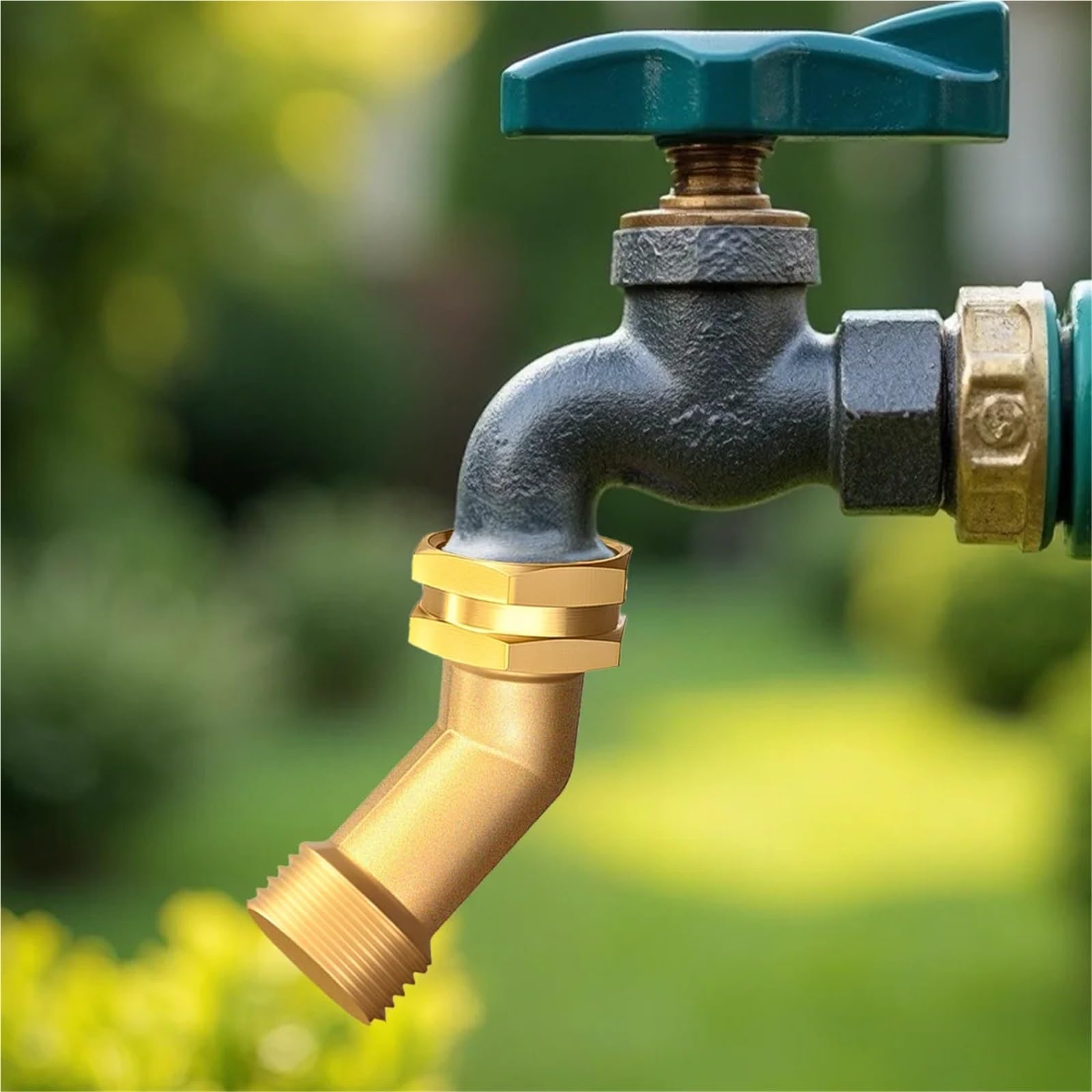 Raccordo per paratia, 2/4/8 pezzi, connettore a gomito per tubo da giardino, in ottone, girevole a 45 gradi, adattatore per connessione rapida, dimensioni filettatura 1,9 cm, per creare guarnizioni a