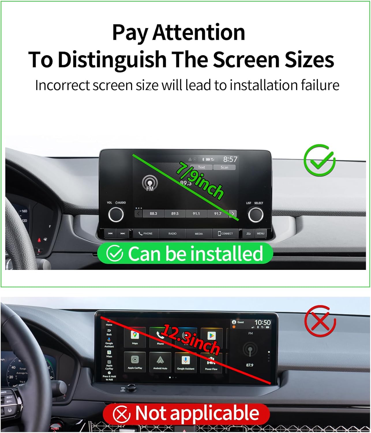 Car Phone Holder for Honda Accord 2023-2026 Accessories 7/9-Inch Screen Fixed Clip, 360° Rotation Phone Mount Compatible with MagSafe, Cell Phone Holder That Does Not Affect Air Vent