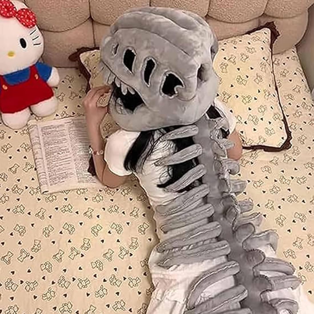 Novità 2027 Scheletro Dinosauro da Indossare 3D Realistico | Morbido costume da dinosauro per Halloween, cosplay, travestimenti, feste e fotografie