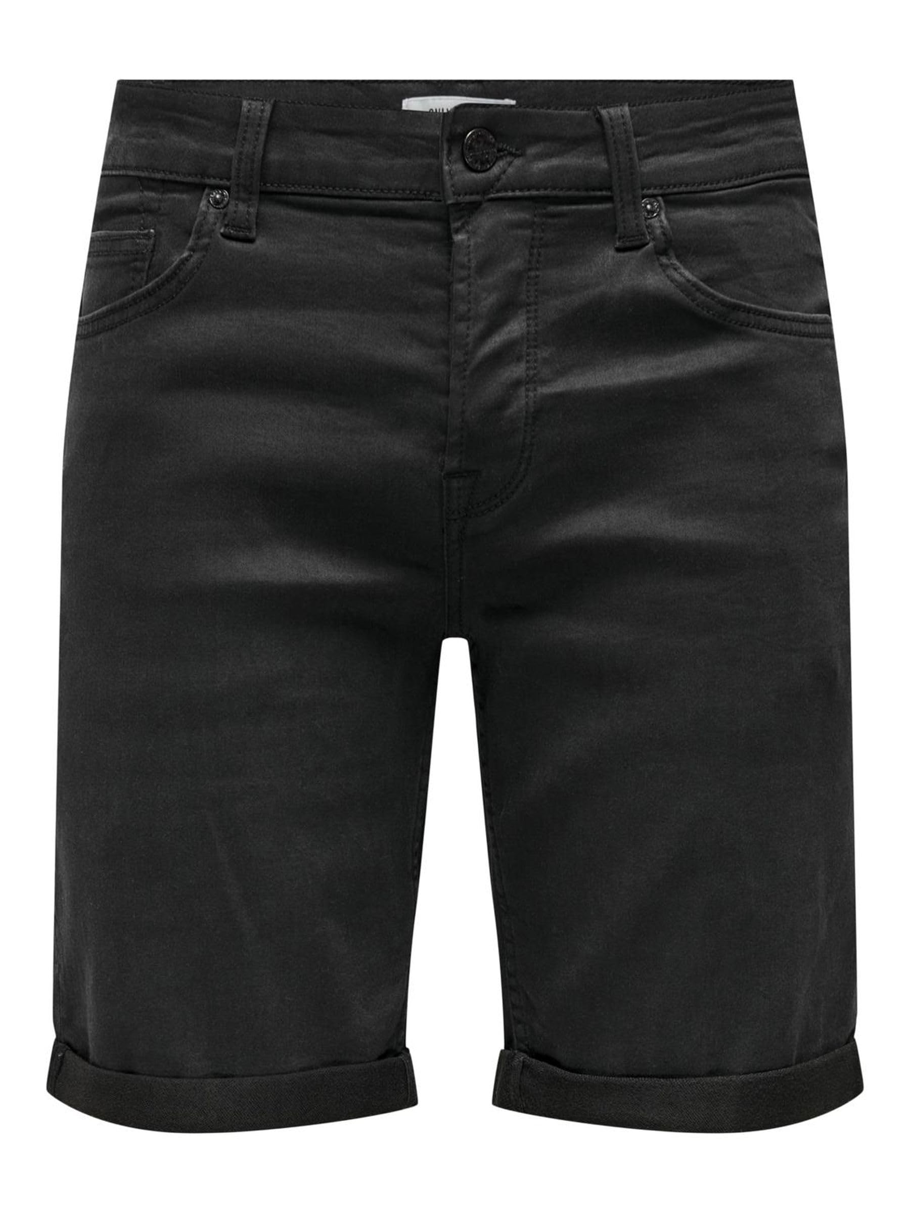 ONLY & SONS Men's Shorts 22018581, Black Denim, M