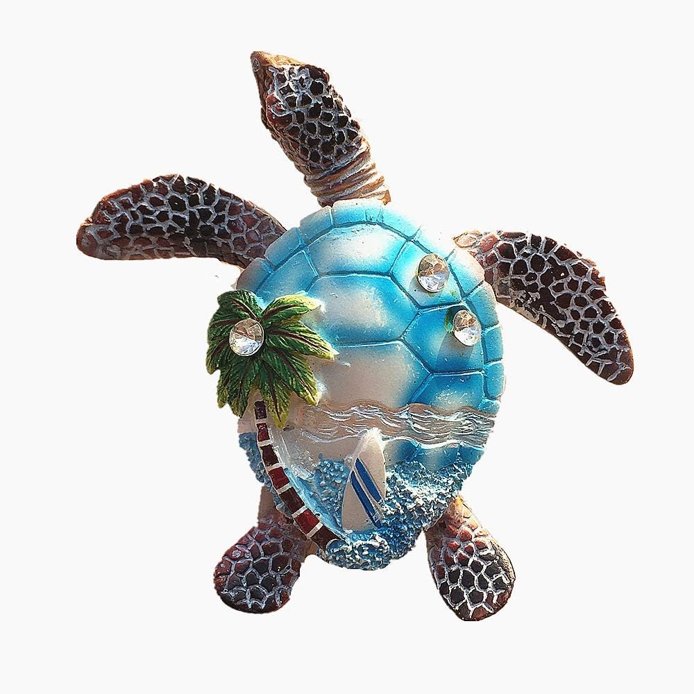 Muyu Magnet Souvenir Blue Sea Turtle Shape Fridge Boracay Maldives Bali Jamaica Travel Gift Home Kitchen Decoration ic Sticker Ocean Scenery Refrigerator Collection