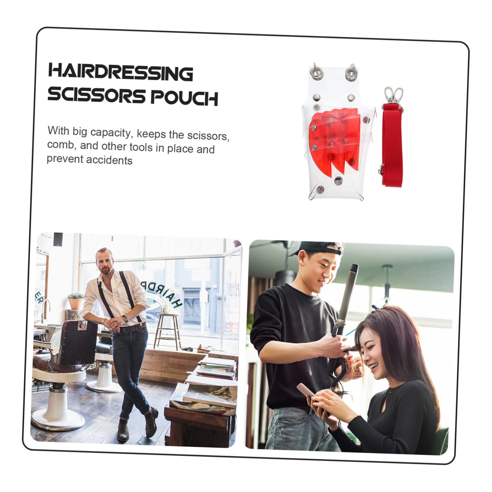 PartyKindom Barber Scissors Bag Scissor Pouch for Hair Stylists Clippers for Hair Cutting