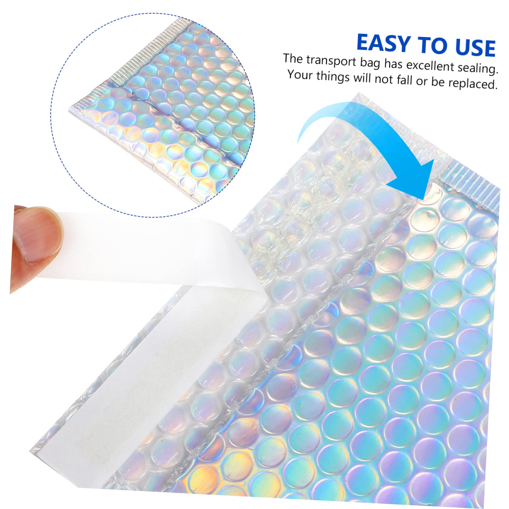Luftpolsterumschlag, 15 x 20 cm, 10 Stück, blau, Poly-Luftpolsterung, Versandtaschen zum Verpacken, selbstklebende Versandtasche, Luftpolsterfolie