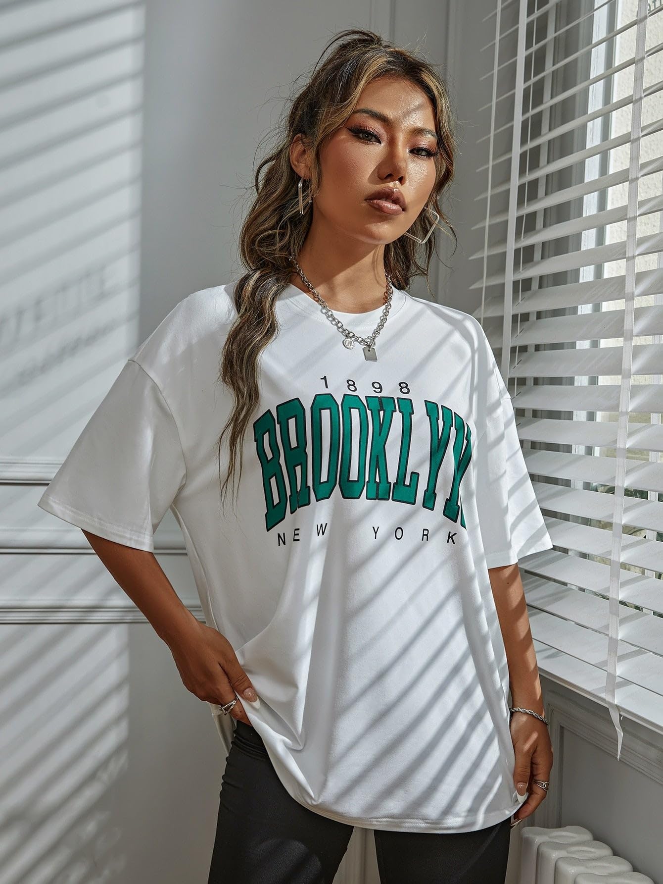 ddaspration Women Cotton Printed Oversized T-Shirt-picture-25