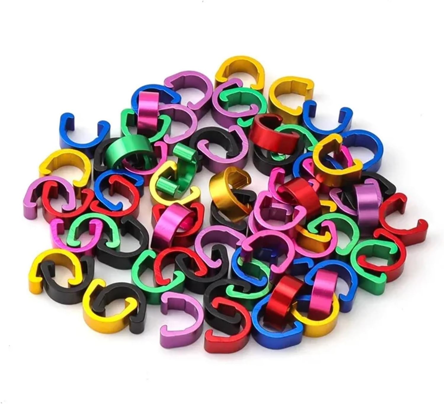200Pcs MTB Bike Frame U-Clips - Cable Housing & Shifter Tube Guides for Brake, Gear Cables(Red)