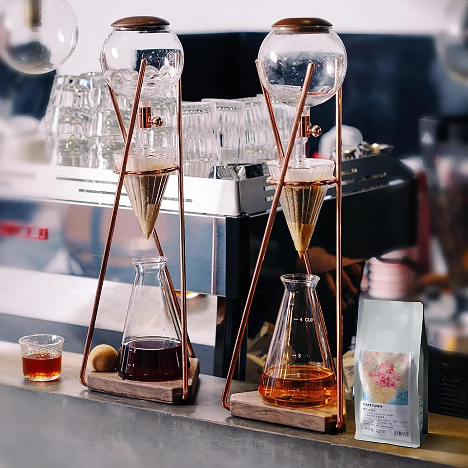 500ml Metal Ice Coffee Machine Cold Brew Dripper Ice Cold Brew Dripper,Ice Drip Coffee Maker Coffee Cooler,Cold Brew Coffee Maker
