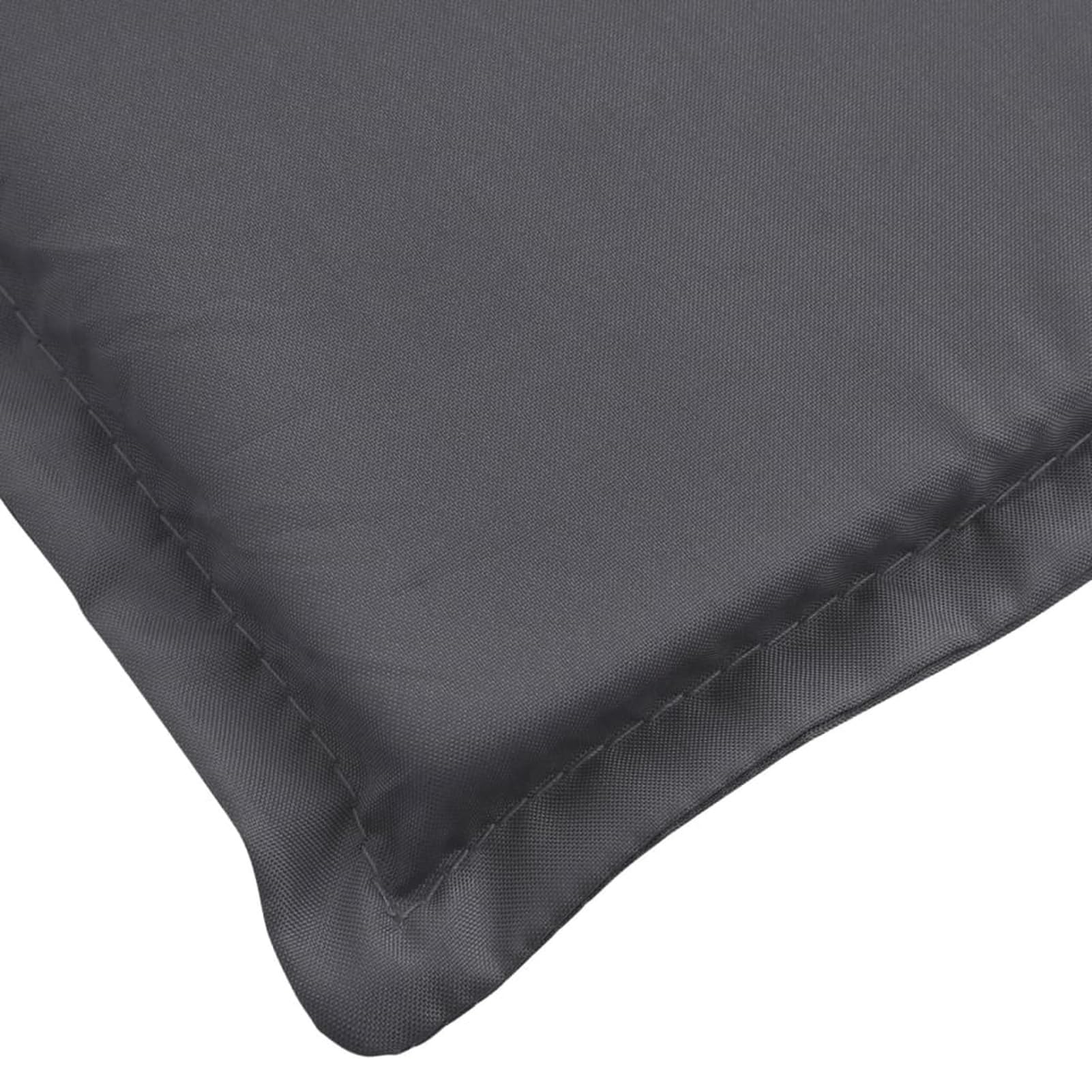 Cuscino per Lettino Prendisole Elegante Resistente Arredi Tessili Esterni Sdraio Decorativo Antracite (75+105) x50x3 cm in Tessuto Poliestere