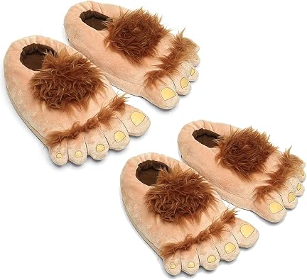 Ibeauti Couples Men/Women Hobbit Feet Slippers Family Novelty Costume Slippers