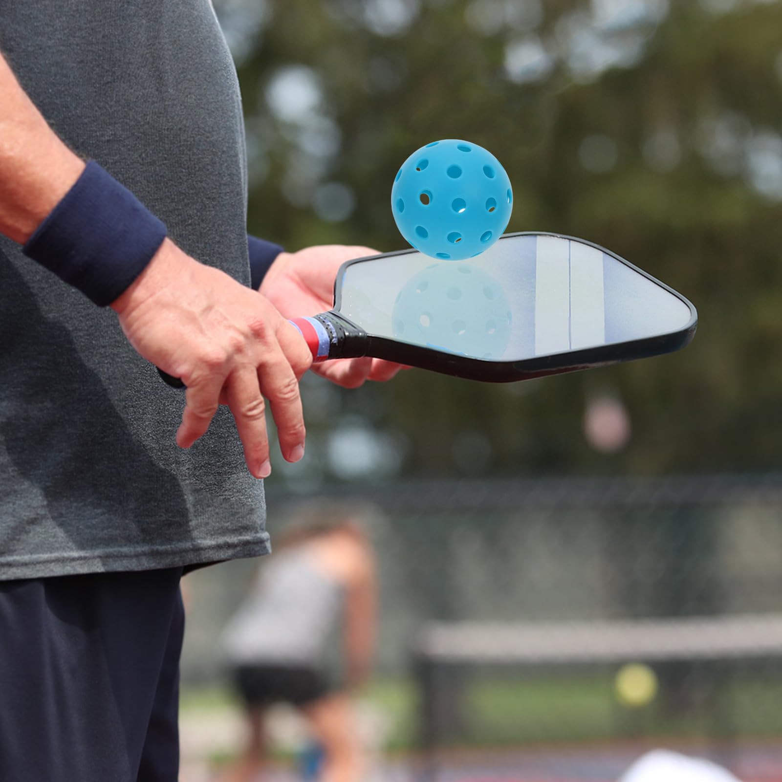 20 Pickleball-Übungsbälle mit 40 Löchern – 74 mm Hohlkammer-Pickleball-Sportbälle mit Luftzirkulation für das Indoor-Training, leise Schlagbälle, gelb