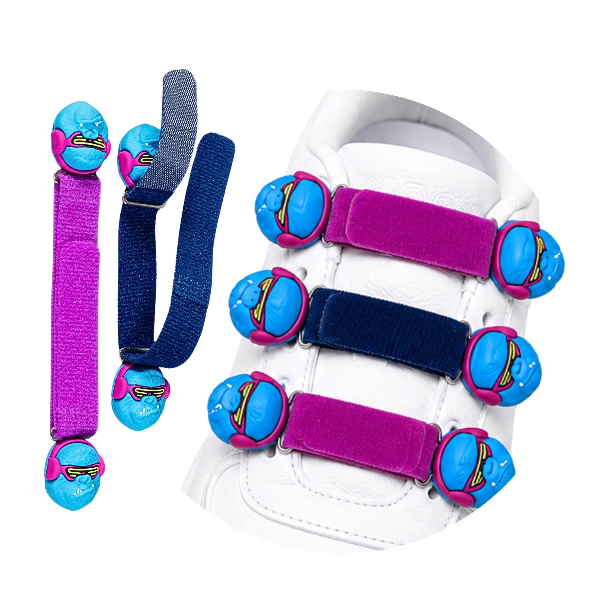 Qwix No-Tie Shoe Laces for Kids, Shoe Charms for Sneakers | Cool And Fun Alternative To N…