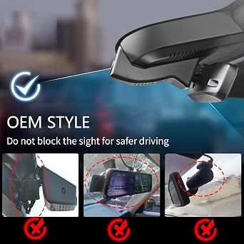Mangoal Front 4K & Rear 1080P Dash Cam for Volvo EX30 2025 2026