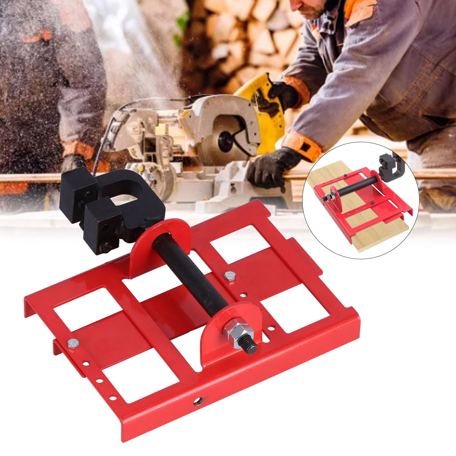 Haofy Molino de Motosierra Mini Guía de Corte de Madera Accesorio de Motosierra de Madera Vertical Eficiente para Carpintero, Acero de Alta Velocidad