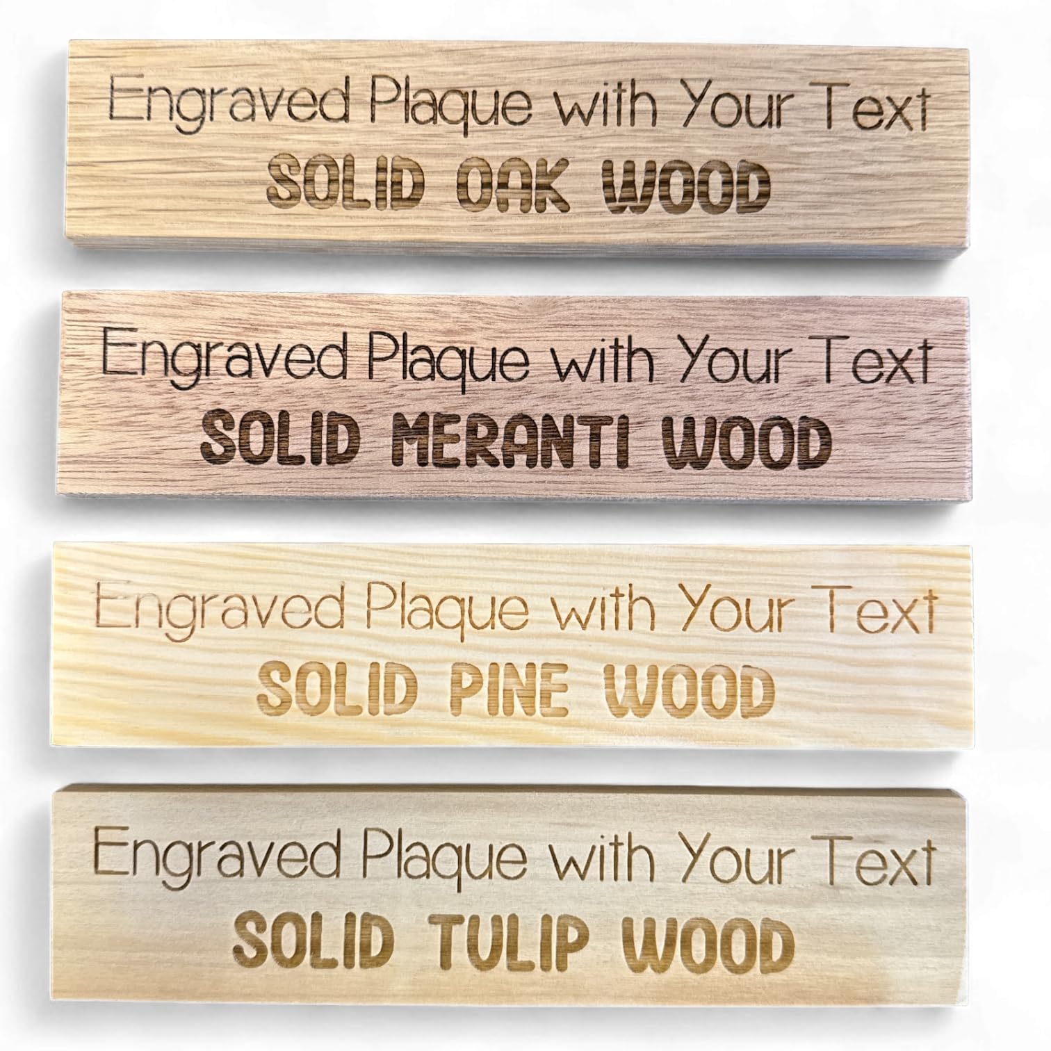 Personalised wooden plaque/sign bespoke childs bedroom door/custom text (20x5 cm / 8x2 inch) Various wood choice - Solid Oak, Pine, Meranti hard wood plaque