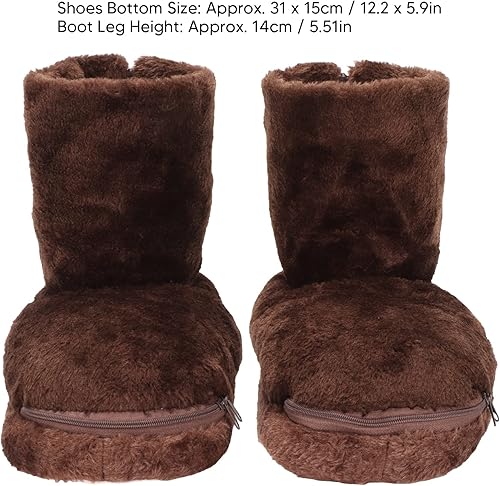 Miniatura 9 de Yosoo USB eléctrico calentado zapatos, calentador de pies caliente para el invierno (marrón)