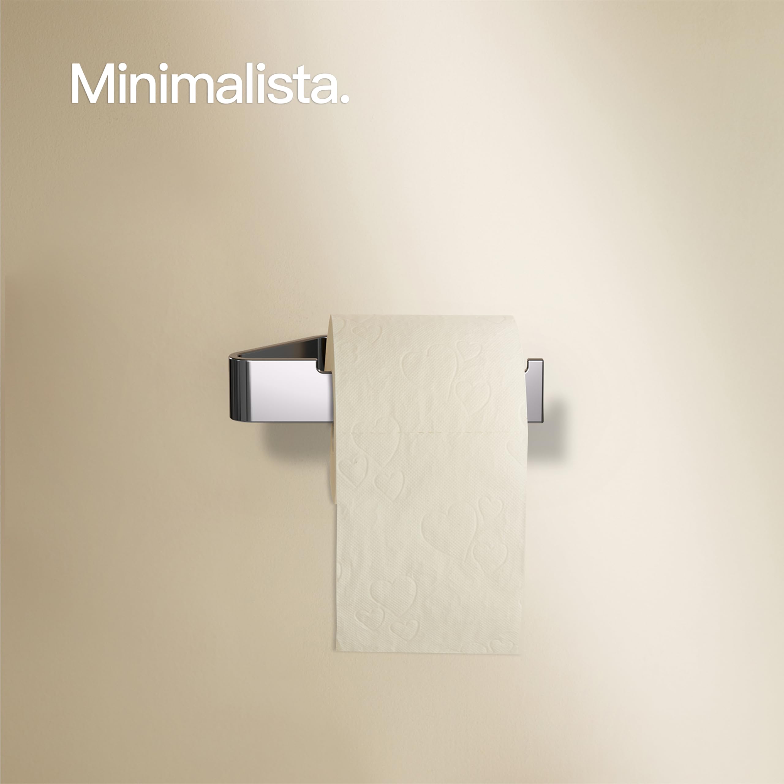 Designfabrik Hamburg Portarotolo Carta Igienica I Moderno Porta Carta Igienica Adesivo I Accessori Bagno Senza Forare (Cromo, senza Ripiano)