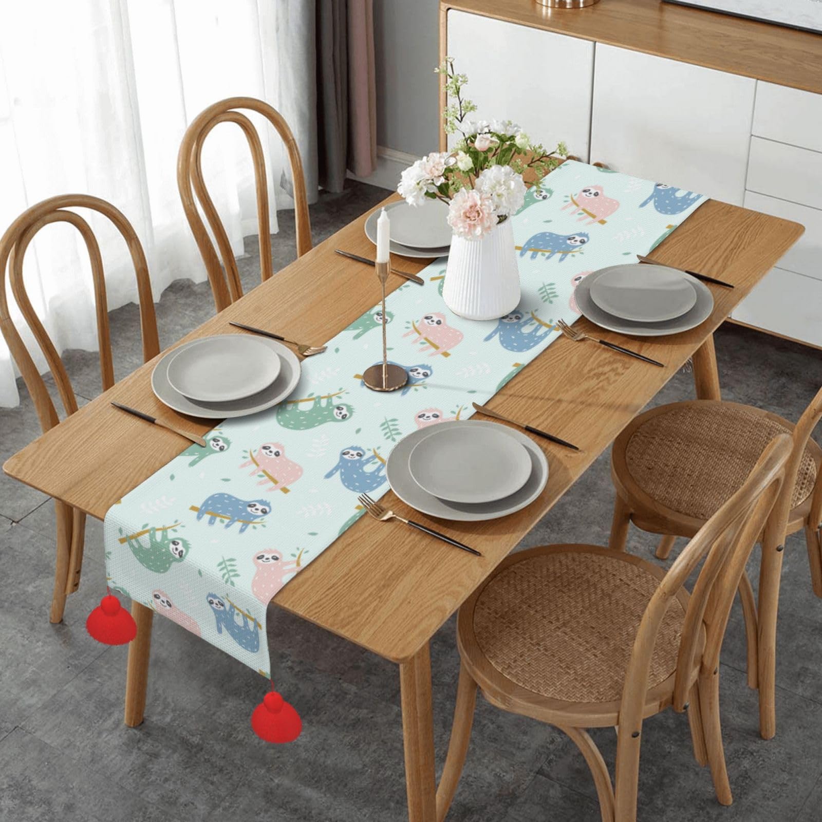 Chemin de table de Noël paresseux chic de qualité supérieure