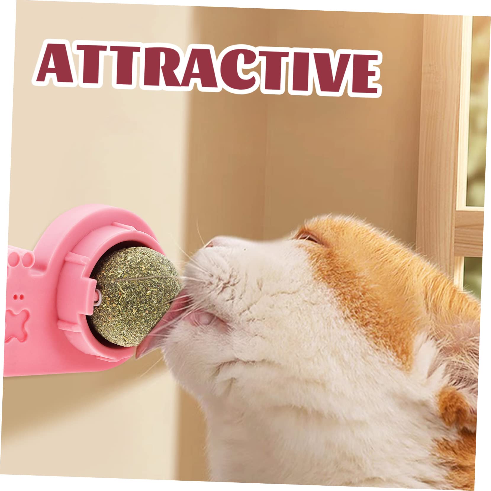 Kisangel 4piezas Pelota De Catnip para Gatos Interactiva Juguete para Mascotas Snack y Limpieza Pared para Gatos Pequeños y Gatitos