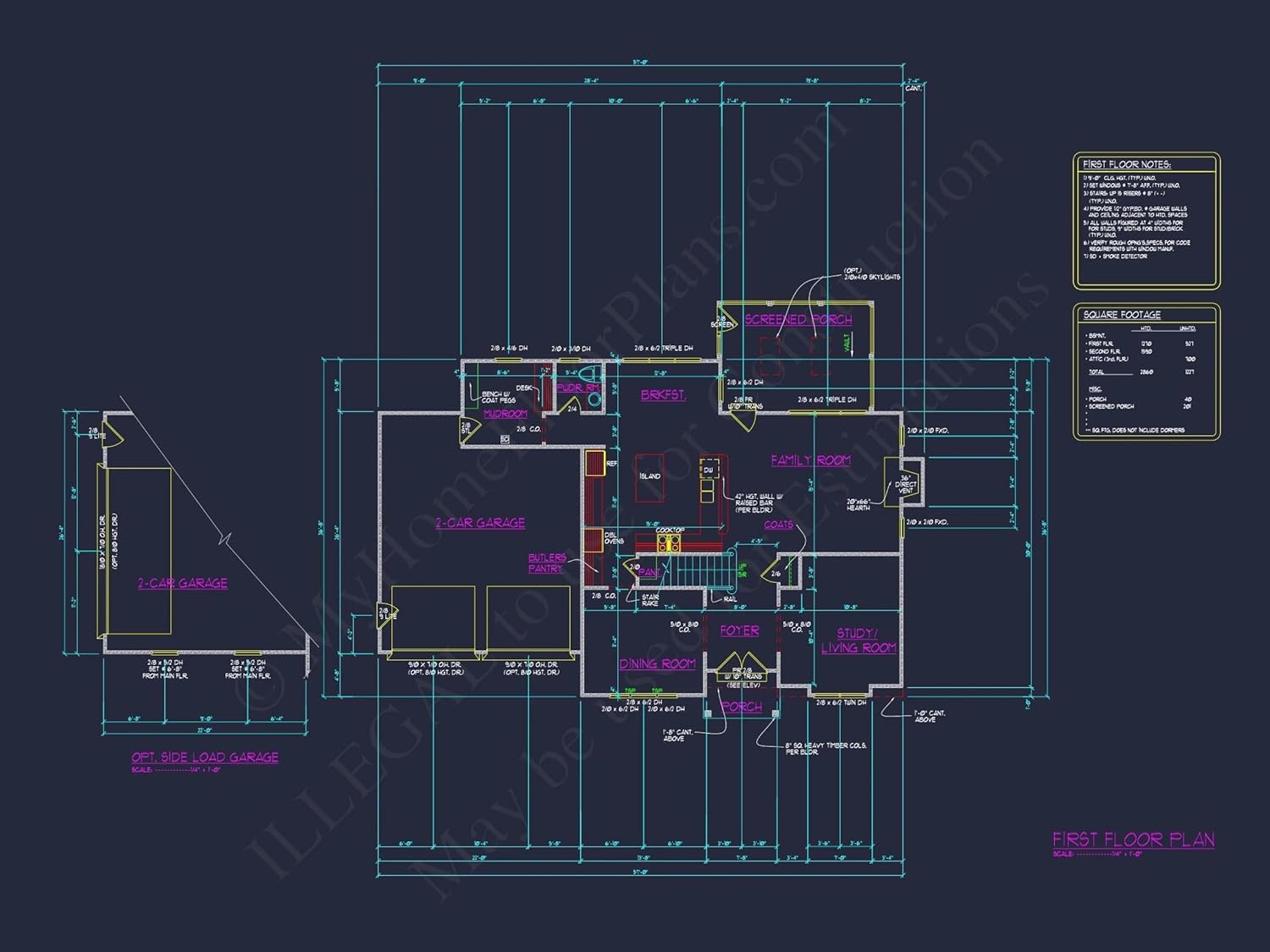 10-1067 HOUSE PLAN - Craftsman-Style House Designs | 2-Story Floor Plan Blueprint CAD