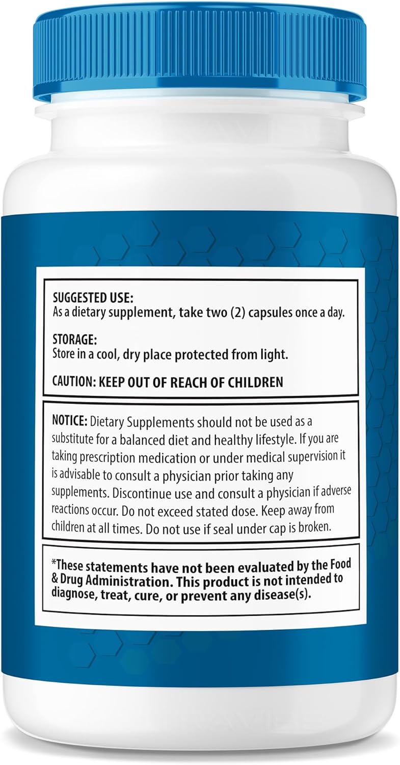 (2 Pack) AlphaCur Capsules, Alphacur for Neuropathy, All Natural AlphaCur Pills for Healthy Nerves, Premium Alpha Cur Pastillas, Review (120 Capsules) - Image 2