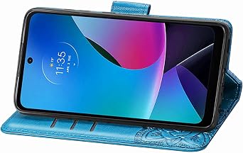 Wallet Case for Motorola Moto G Play 2024 with Card Holder Blue