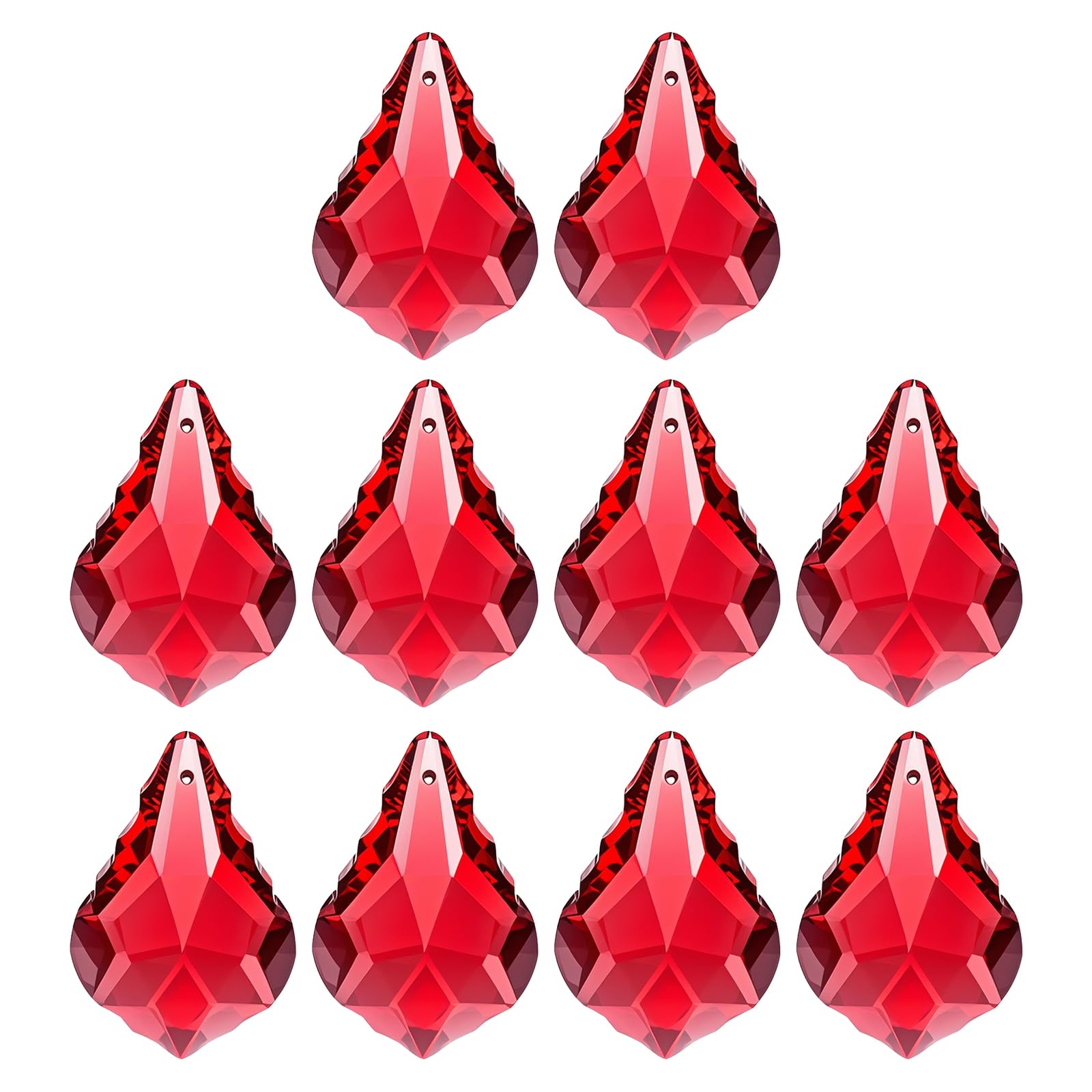 Prisme en cristal K9 rouge haut de gamme pour restauration de lustre ancien - 38 mm