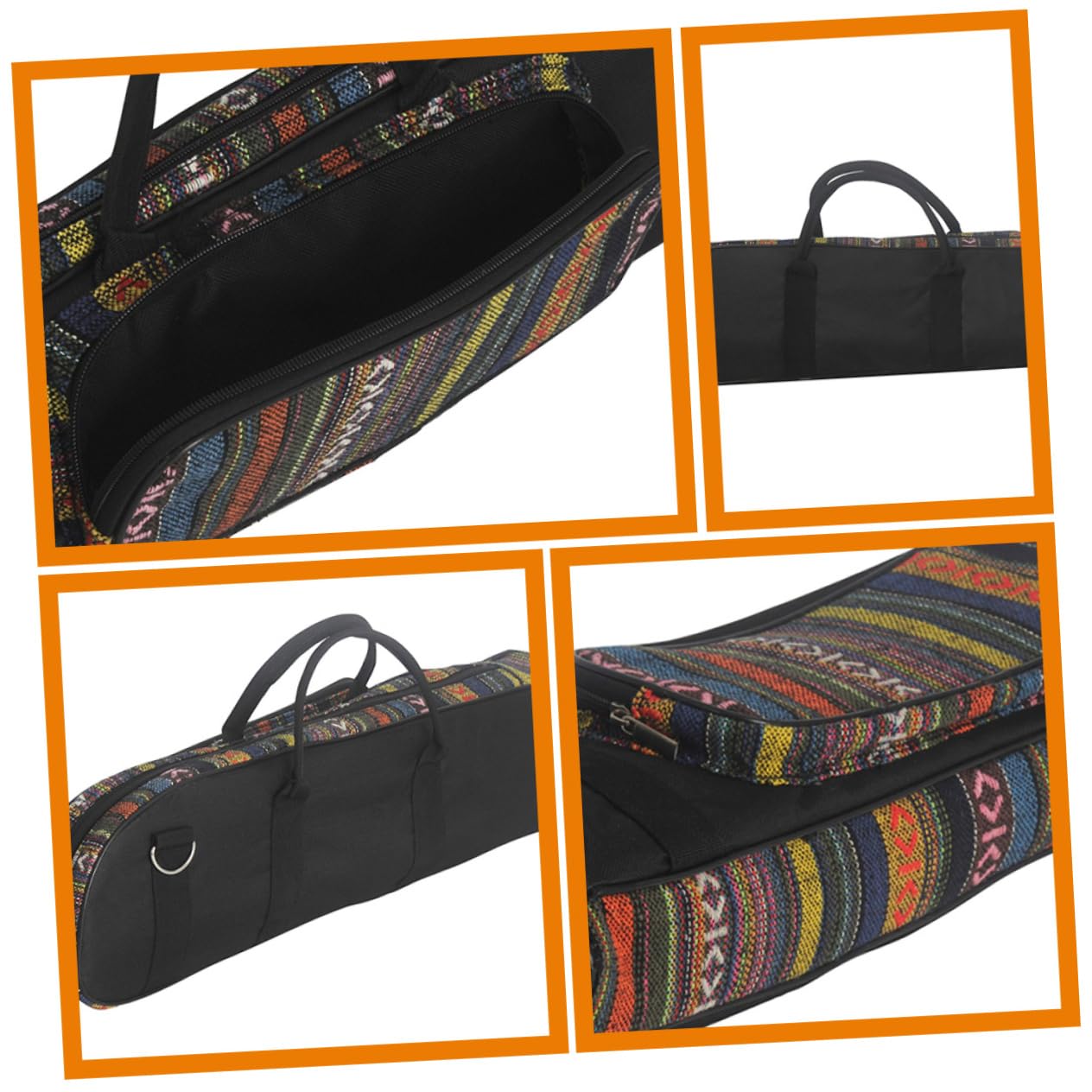 Mikinona Custodia per Tromba Oxford Design Portatile e Scomparto Laterale, Borsa Multifunzionale Elegante in Stile Etnico per Trasporto Strumenti Musicali
