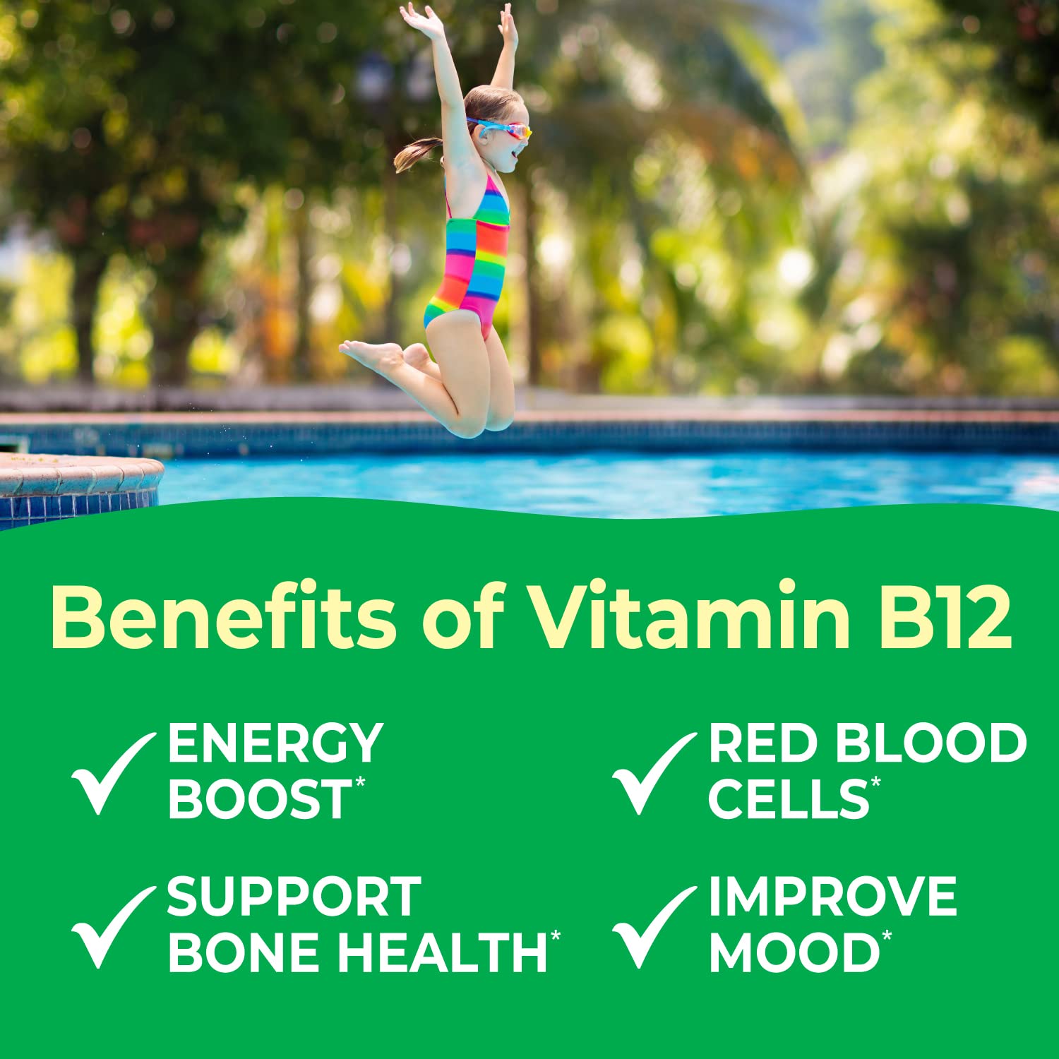 VitaWorks Chewable Vitamin B12 for Kids 1000 mcg, Vegan, Cherry, 120 Count — Amazon image 3