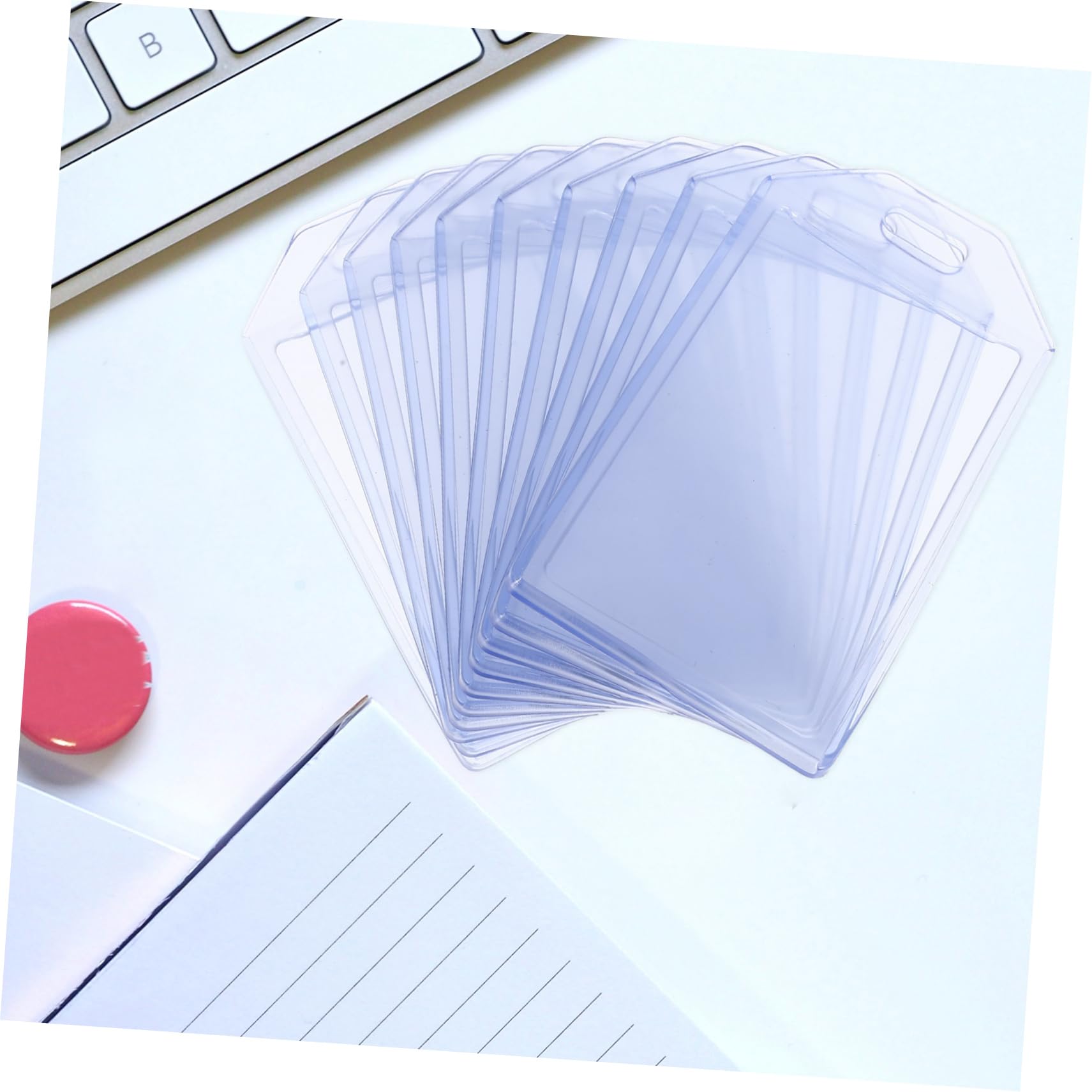 LALAFINA 10 Porta Etichette Per Bagagli in Pvc Resistente, Porta Etichette Identificative Per Valigie, Porta Biglietti Da Visita Trasparenti, Porta Etichette Da Crociera Per Viaggi