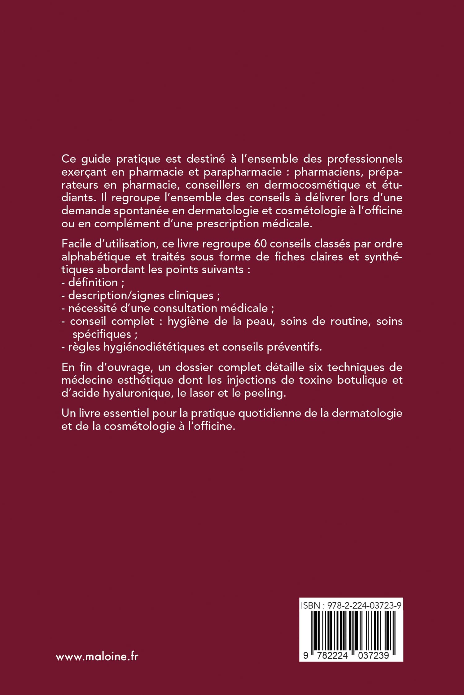 Conseils en pharmacie : Dermatologie & Cosmétologie, 2e éd.
