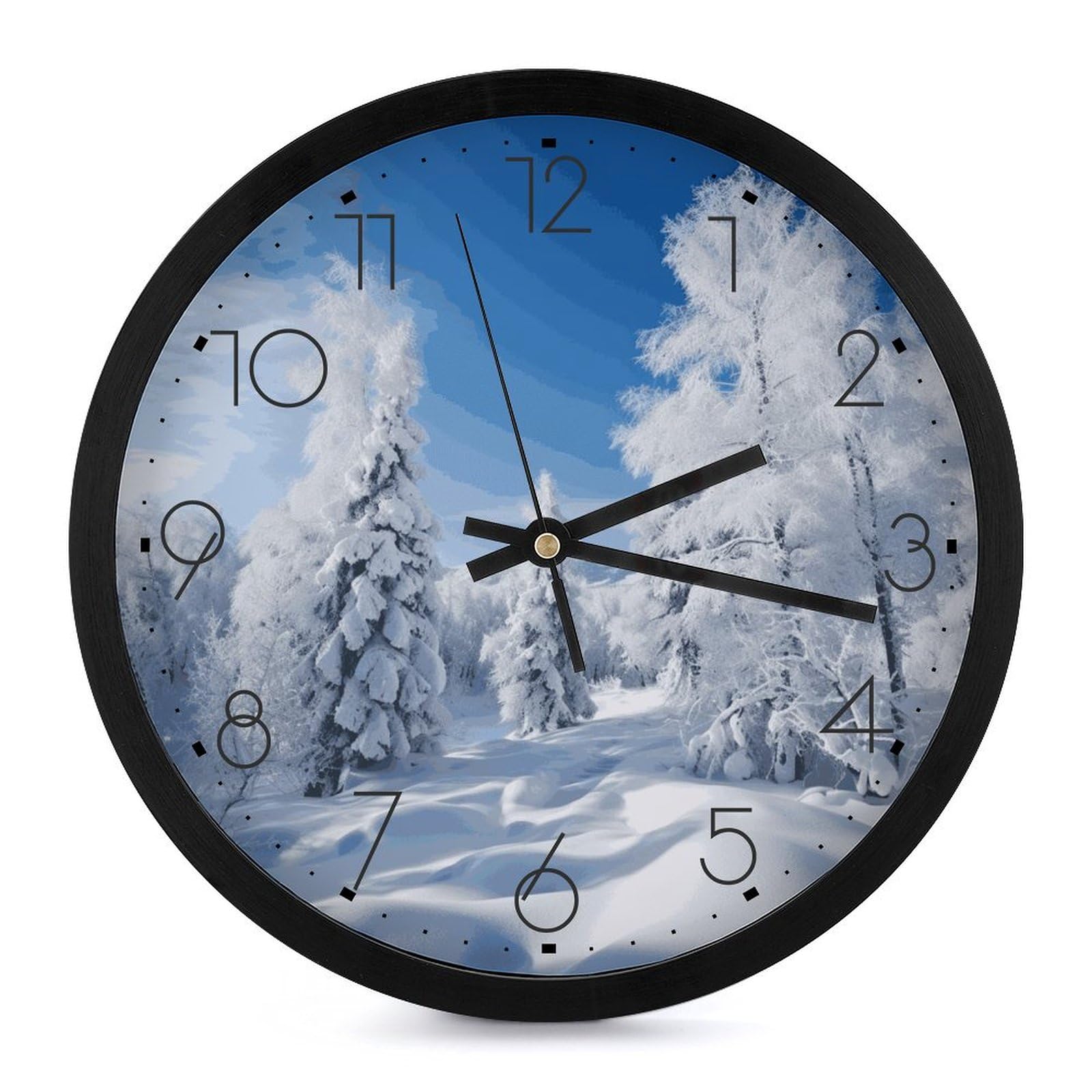 Horloge murale numerique grand ecran lisible sans fil pour decor salon hiver