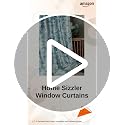 Image of Home Sizzler 2 Pieces Leaf Mist Grommet Eyelet Polyester Window Curtains - 5 Feet, Frosted Aqua