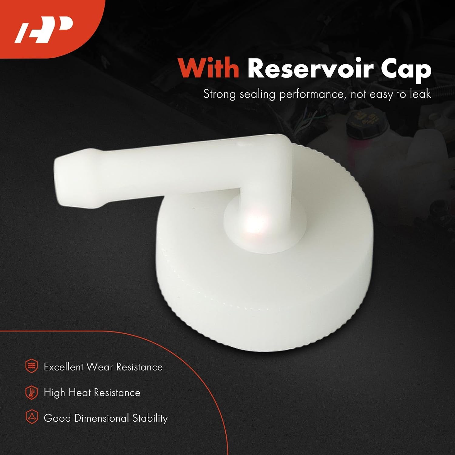 A-Premium Engine Coolant Overflow Recovery Reservoir Tank [with Cap & Hose] Compatible with Honda Pilot 2005 2006 2007 2008, 3.5L - Front Side