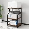 PUNCIA 50x40x73cm Large Printer Stand Table, Storage Unit with Adjustable Shelf,3 Tier Rolling Cart with Wheels for Home Office Organization,Multifunctional Shelves for Heat Press,3D Printer