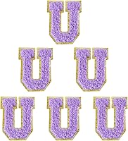 Vista 78 de 6 piezas de parches de letras de chenilla autoadhesivas, parches de letras preppy de 2 pulgadas para bolsos, ropa y sombreros, grandes pegatinas