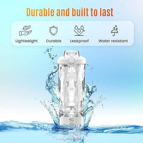 Miniatura 6 de Potente licuadora portátil para batidos y batidos, mini licuadora con motor de alto par, batería de larga duración, taza a prueba de fugas, modo de